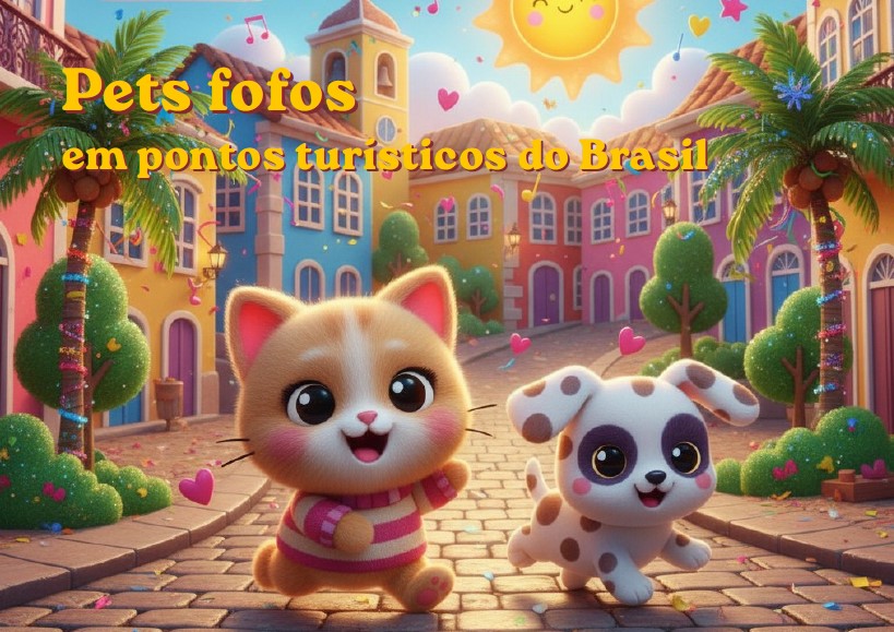 Pets fofos em pontos turísticos do Brasil